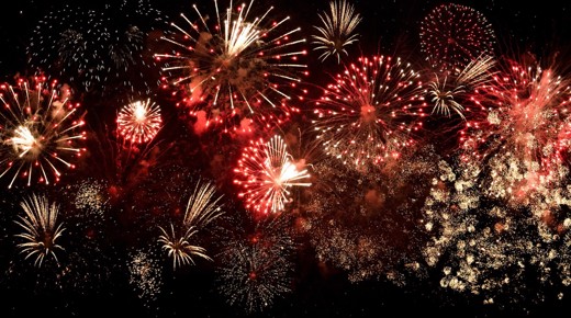 Fireworks in the night sky