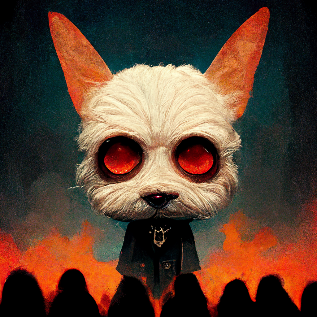 Image for &ldquo;master of puppets&rdquo;. The AI clearly likes puppies instead.