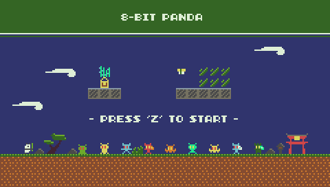 A picture from 8Bit Panda, an example game in TIC-80
